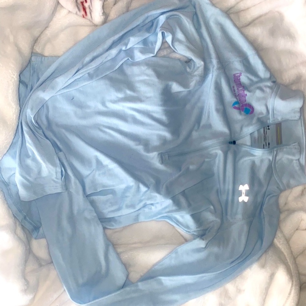 Light blue quarter zip from under armour